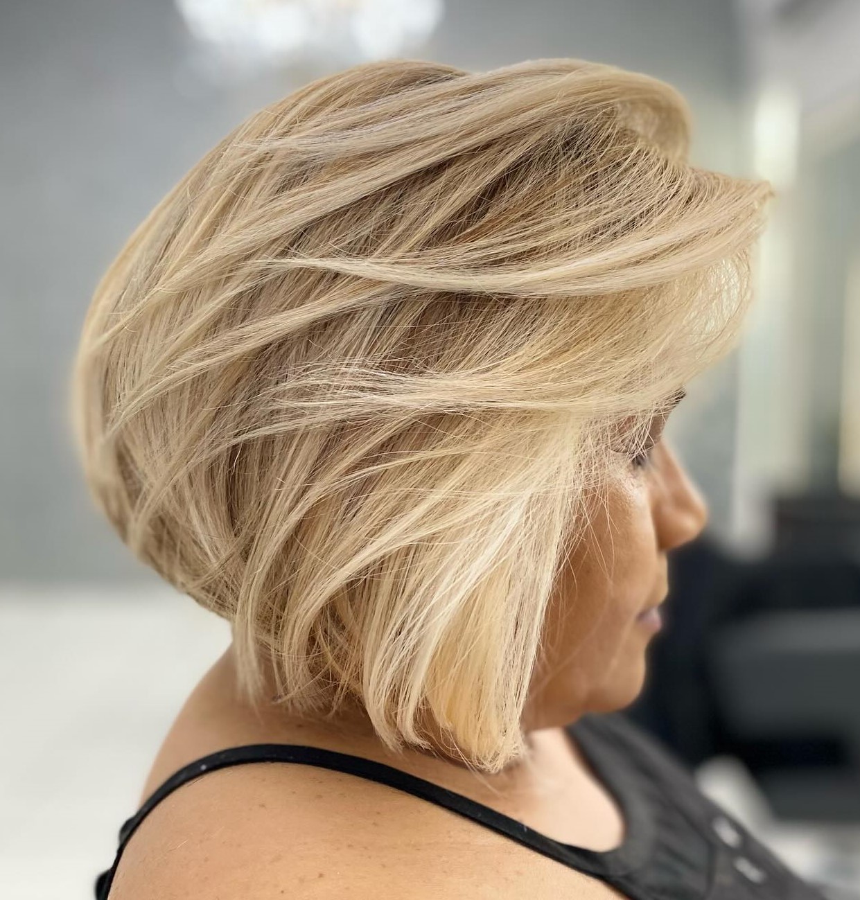 Full Graduated Bob with Feathery Layers